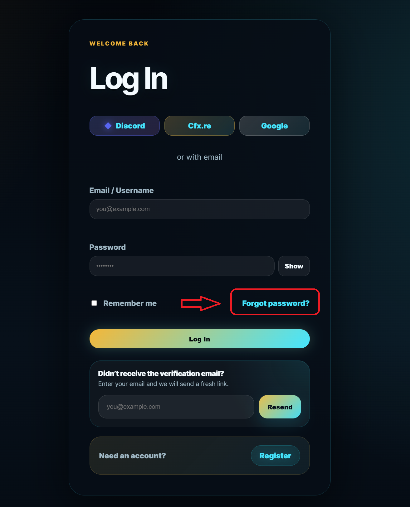 Forgot your password?