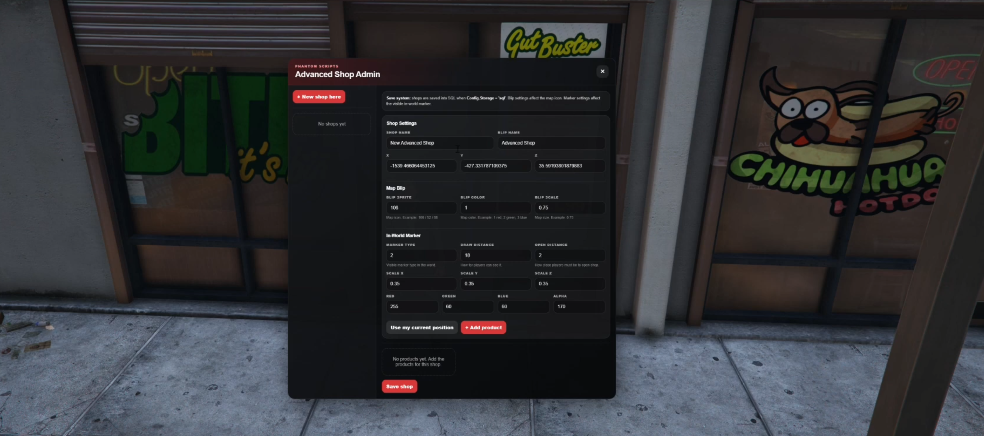 Phantom Advanced Shop System